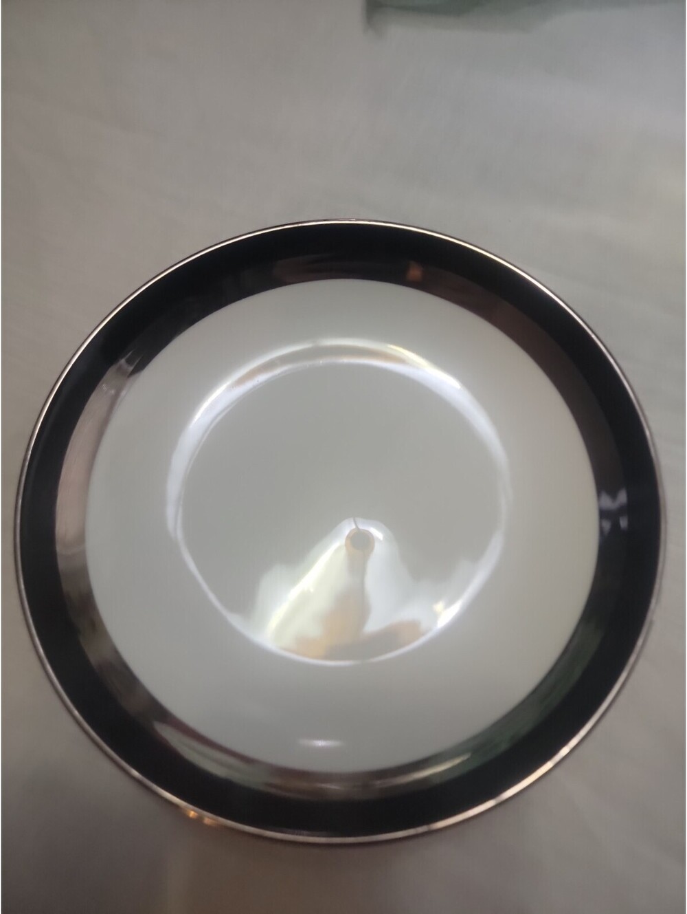 Genuine Fine China Japan Gemini Black/ Gold Salad Bowl Excellent Multiple Avai
